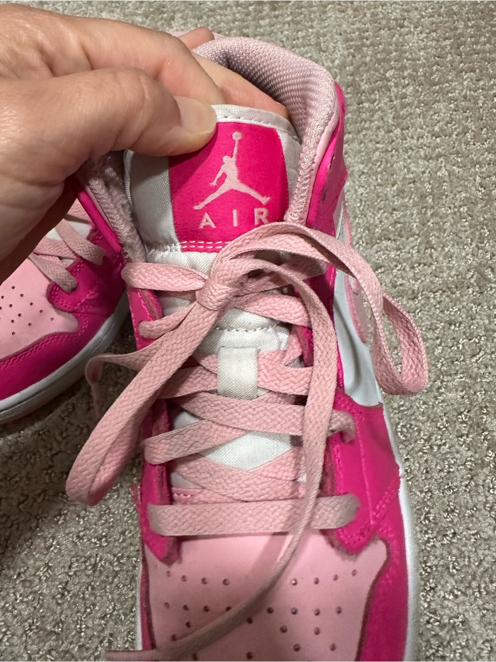 Nike Air Jordan 1 Mid White Fierce Pink - Picture 8 of 16